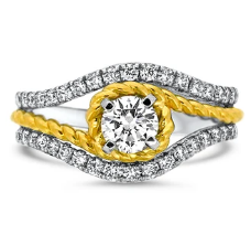 Two-Tone Diamond Engagement Ring
