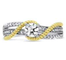 Two Tone Diamond Engagement Ring