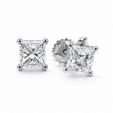 Princess Cut Diamond Studs