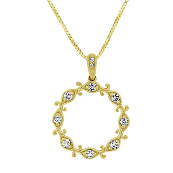 Yellow Gold Diamond Pendant