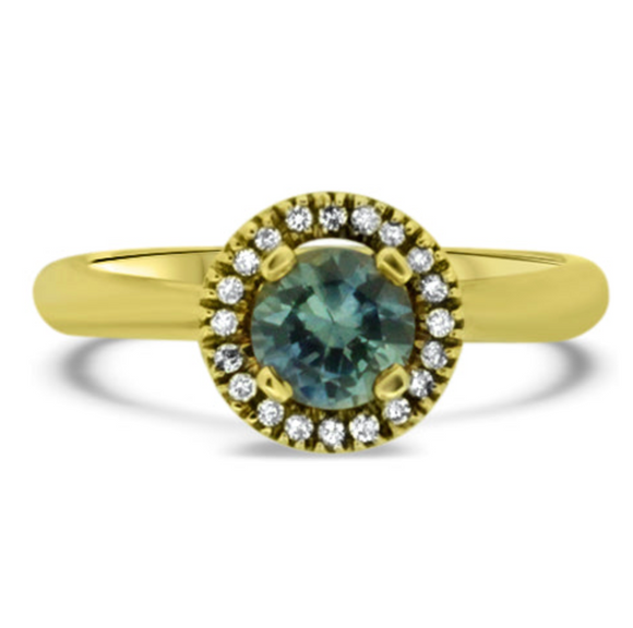 Montana Sapphire and Diamond Ring