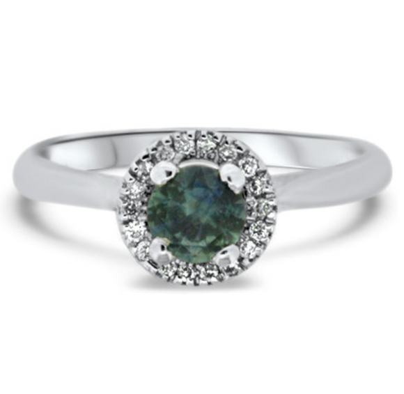 Montana Sapphire and Diamond Ring