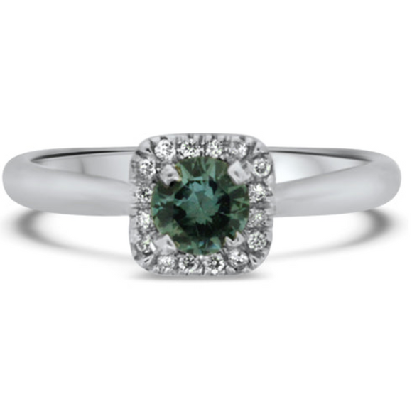 Montana Sapphire and Diamond Ring