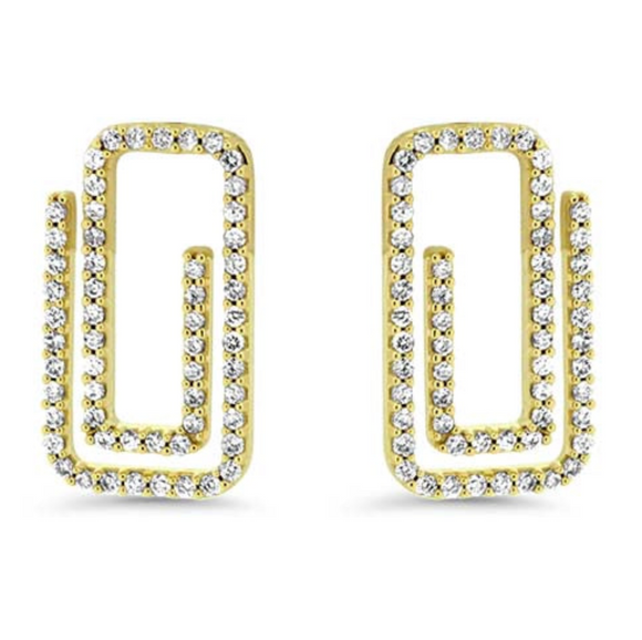 Geometric Diamond Earrings