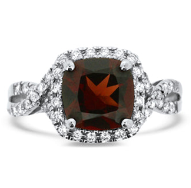 Garnet and Diamond Ring