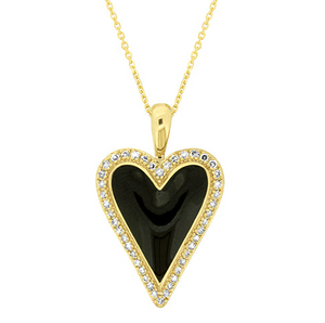 Black Onyx and Diamond Necklace