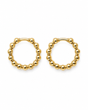Beaded Gold Hoop Earrings