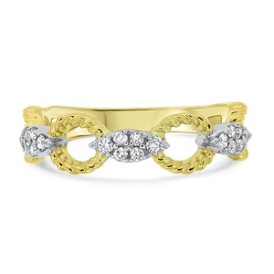 Yellow Gold Diamond Stacker Ring