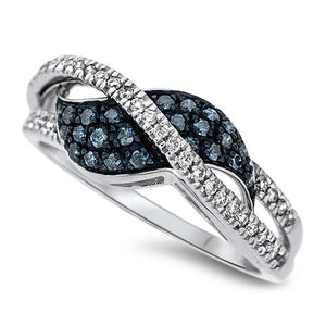 Blue Wave Diamond Fashion Ring