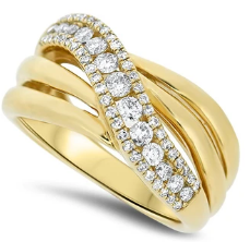 Ribbon Style Diamond Ring